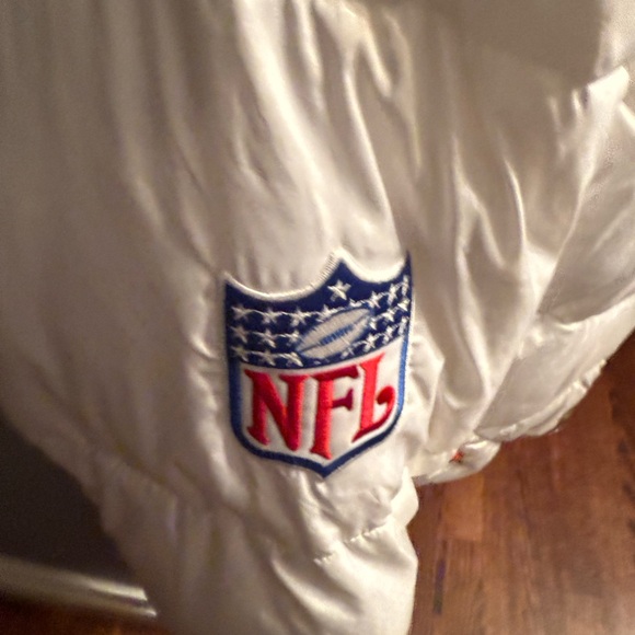 Chicago Bears Vintage White Winter Coat Jacket Large NFL Reebok - Unisex - Picture 3 of 8